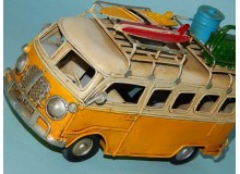 Coche Modelo FURGONETA VOLKSWAGEN CAMPER HIPPIE Vehiculo en miniatura de colección Vintage Automovil a escala